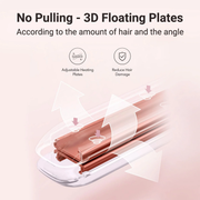 KIPOZI 1 inch 2 in 1 Hair Straightener Flat Iron & Curling Iron Styling Tool, Fast Heat Titanium, Pink