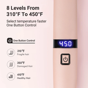 KIPOZI 1 inch 2 in 1 Hair Straightener Flat Iron & Curling Iron Styling Tool, Fast Heat Titanium, Pink