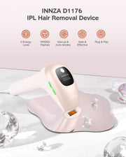 INNZA Laser Hair Removal, IPL Painless Permanent Hair Removal, Facial Hair Remover for Armpits Legs Arms Bikini Line, Pink