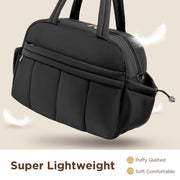 KIPOZI Travel Duffel Bag, Weekender Bag for Women with Wet Pocket, Lightweight Carry on Gym Bag for Women, Personal Item Travel Bag for Airlines, Overnight Tote Bag for Women, Water Resistant,Black