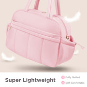 KIPOZI Travel Duffel Bag, Weekender Bag for Women with Wet Pocket, Lightweight Carry on Gym Bag for Women, Personal Item Travel Bag for Airlines, Overnight Tote Bag for Women, Water Resistant, Pink