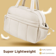 KIPOZI Travel Duffel Bag, Weekender Bag for Women with Wet Pocket, Lightweight Carry on Gym Bag for Women, Personal Item Travel Bag for Airlines, Overnight Tote Bag for Women, Water Resistant,White