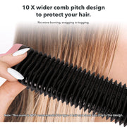 KIPOZI Hair Straightener Brush with Curling Function, Negative Ion Hair Straightener Comb, Instant Heating