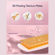 KIPOZI Negative Ion Flat Iron, Anti-Static Hair Straightener with 1.75 inch Floating Titanium Wide Plates, Pink