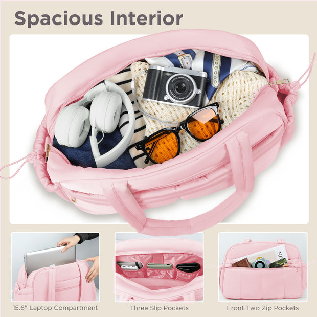 KIPOZI Travel Duffel Bag, Weekender Bag for Women with Wet Pocket, Lightweight Carry on Gym Bag for Women, Personal Item Travel Bag for Airlines, Overnight Tote Bag for Women, Water Resistant, Pink