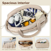 KIPOZI Travel Duffel Bag, Weekender Bag for Women with Wet Pocket, Lightweight Carry on Gym Bag for Women, Personal Item Travel Bag for Airlines, Overnight Tote Bag for Women, Water Resistant,Camel