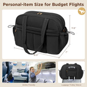 KIPOZI Travel Duffel Bag, Weekender Bag for Women with Wet Pocket, Lightweight Carry on Gym Bag for Women, Personal Item Travel Bag for Airlines, Overnight Tote Bag for Women, Water Resistant,Black