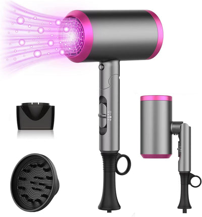 Lonic Hair Dryer with Diffuser and Concentrator - 5917 Rose Pink