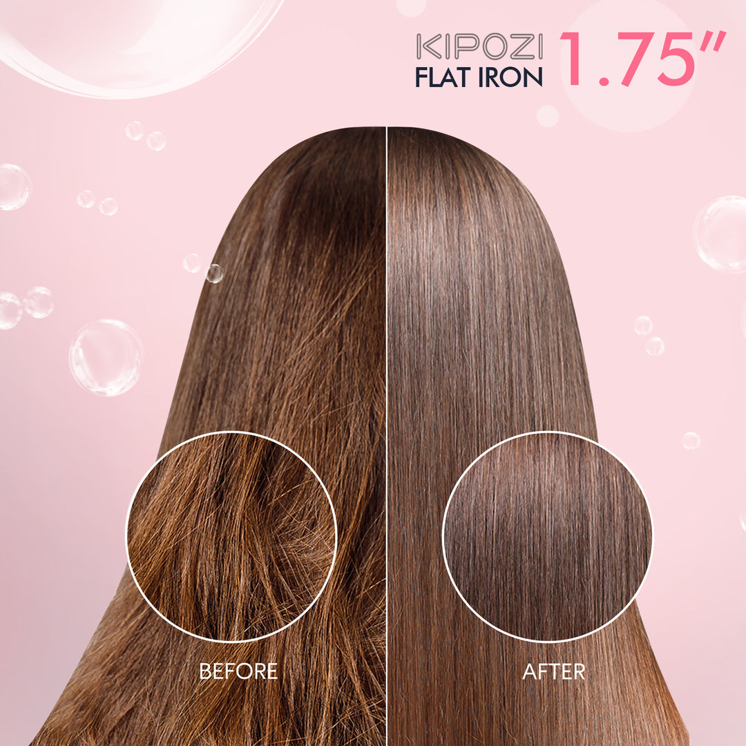 KIPOZI Negative Ion Flat Iron, Anti-Static Hair Straightener with