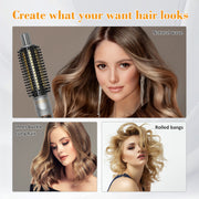 KIPOZI 1.25" Thermal Brush, Curling Iron Brush, Thermal Round Brush, LCD Display with 16 Adjustable Temperature, Auto Shut-Off, Black
