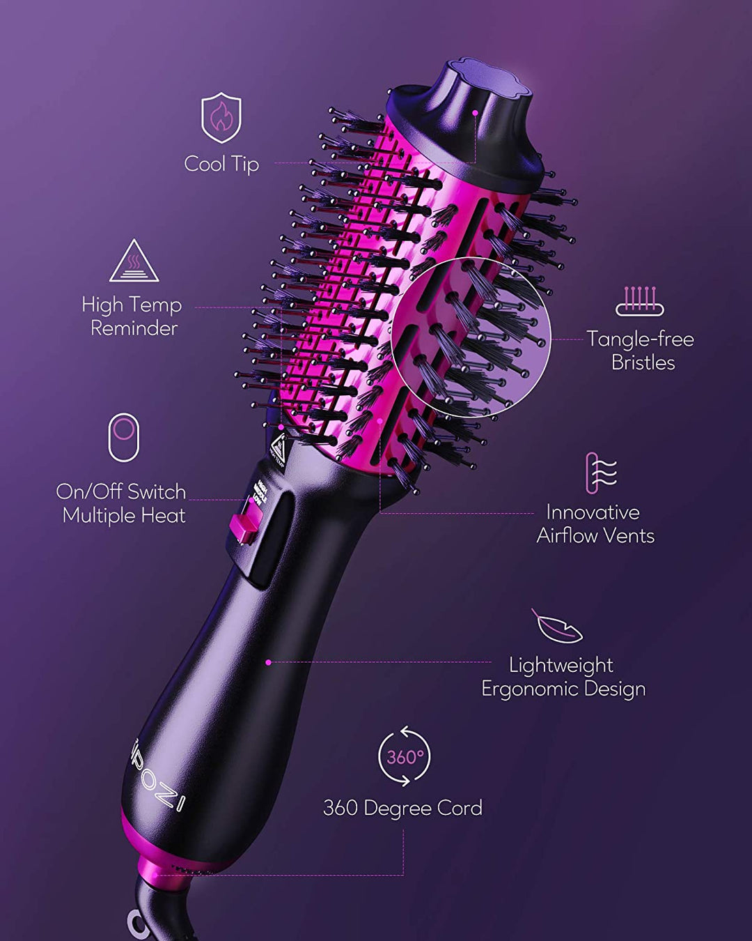 Hot Air Hair Brush – Kipozi