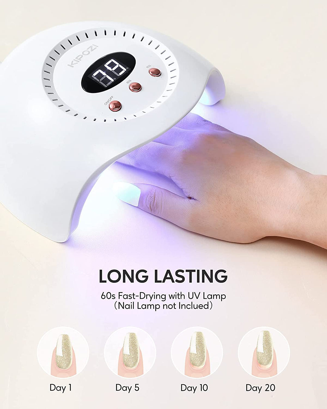 KIPOZI Nail Polish Kit with UV Light 48W LED Nail Lamp – Kipozi