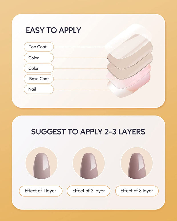 KIPOZI 6 Colors Gel Polish Kit -  Earth Tones - Kipozi