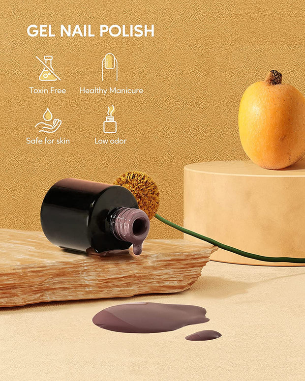 KIPOZI 6 Colors Gel Polish Kit -  Earth Tones - Kipozi
