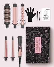 KIPOZI 186C5 5 in 1 Curling Wand Set