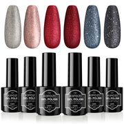 KIPOZI 6 Colors Gel Nail Polish Set-AB060-4