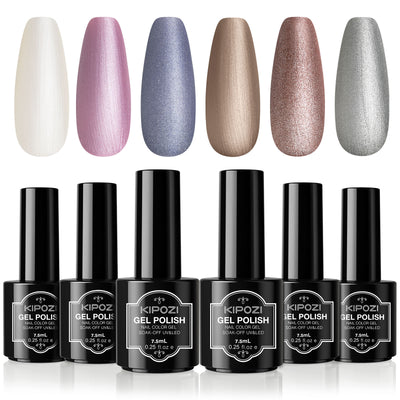 KIPOZI 6 Colors Gel Nail Polish Set-AB060-5