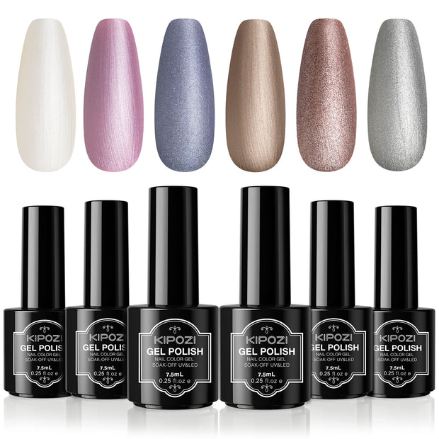 KIPOZI 6 Colors Gel Nail Polish Set-AB060-5
