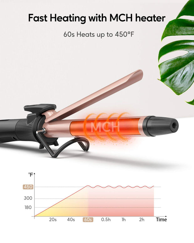 1-Inch Curling Iron Hair - Kipozi