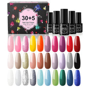30 + 5 Pcs Gel Nail Polish Set - Garden Collection - Kipozi