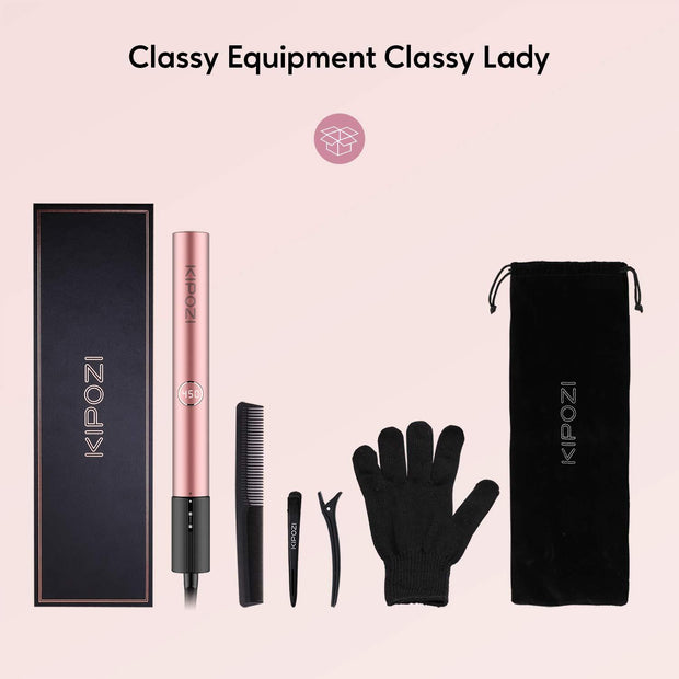 2 in 1 Straightener and Curling iron - V7 ROSE PINK
