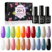 KIPOZI 20 Pcs Gel Nail Polish Set - AB203N - Kipozi