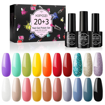 KIPOZI 20 Pcs Gel Nail Polish Set - AB203N - Kipozi