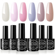 KIPOZI 6 Colors Gel Polish Kit - Nude Color - Kipozi