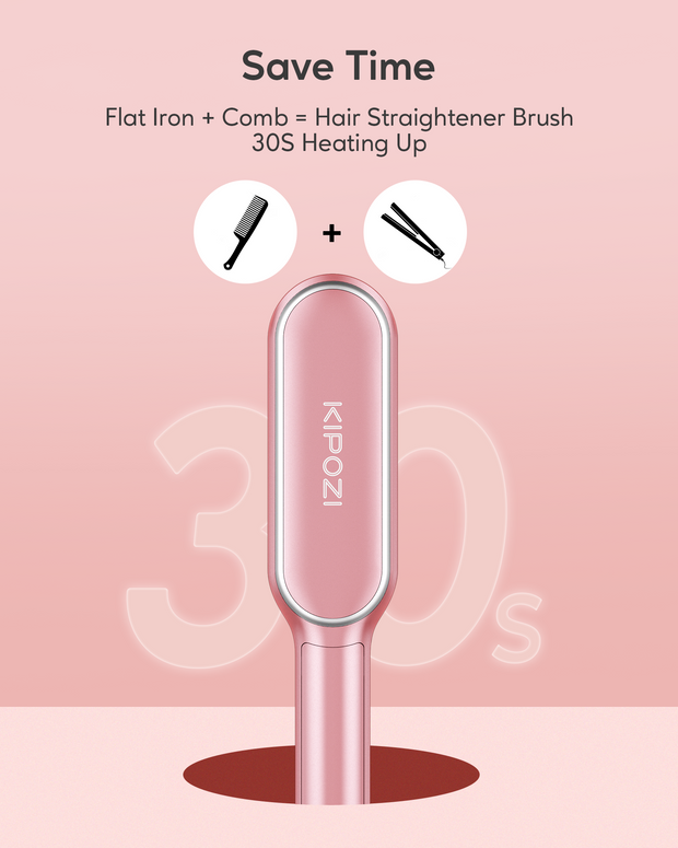 Hair Straightener Brush - Kipozi