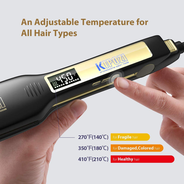 1.75-Inch Wide Straightener Flat Iron - Kipozi