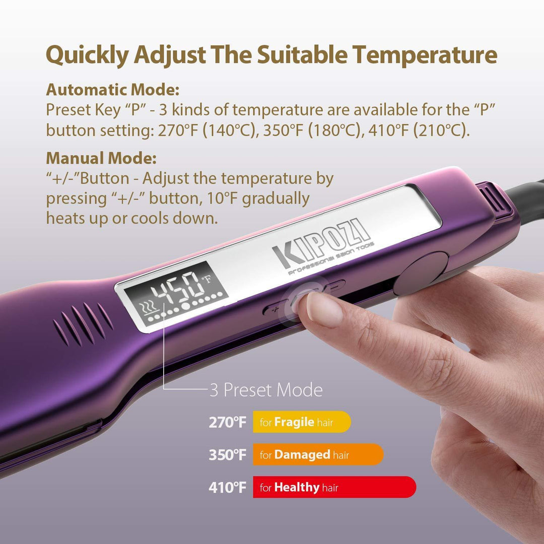 1.75-Inch Wide Straightener Flat Iron – Kipozi