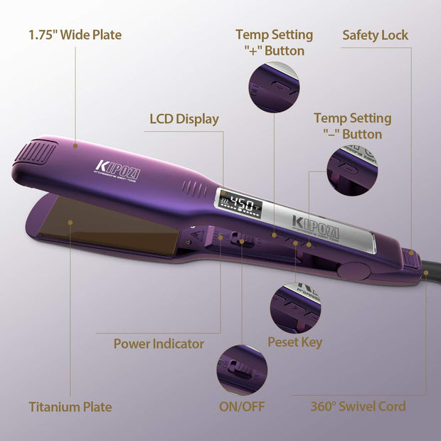 kipozi 139 purple flat iron