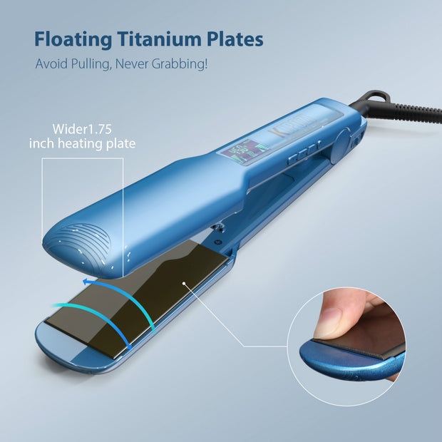 1.75-Inch Wide Straightener Flat Iron - Kipozi